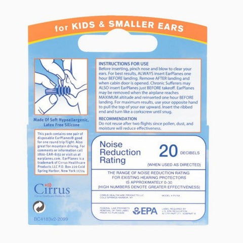 Earplanes, Childrens Ear Plugs Disposable, 1 each Earplanes