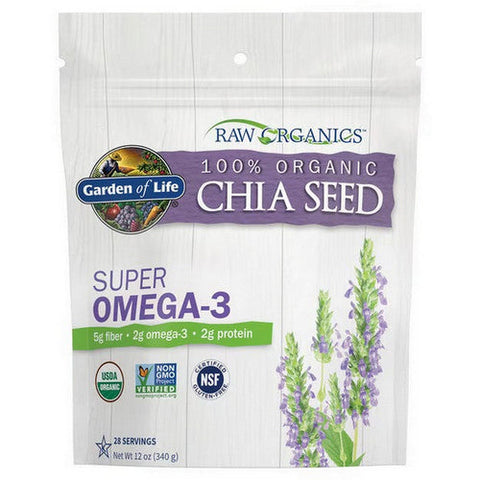 Garden of Life, Raw Organics Chia Seeds, 12 Oz Garden of Life