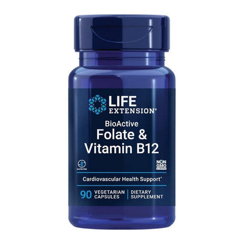 Life Extension, Bioactive Folate And Vitamin B12, 90 Veg Caps Life Extension