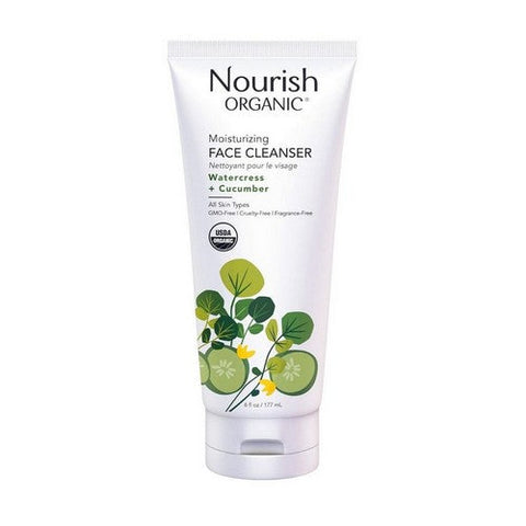Nourish, Nourish Organic Moisturizing Face Cleanser Watercress And Cucumber, 6 Oz