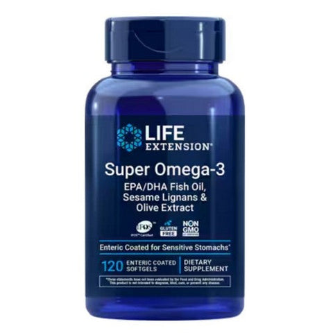 Life Extension, Super Omega 3 EPA And DHA Fish Oil, 120 Enteric Coated Softgel