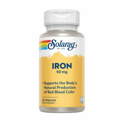 Solaray, Iron, 50 mg, 60 Caps