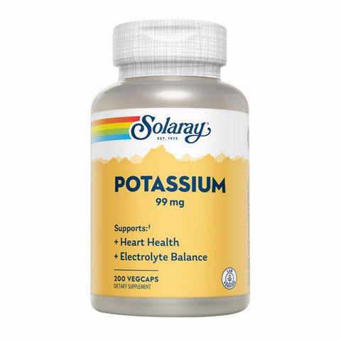Solaray, Potassium, 99 mg, 200 Caps