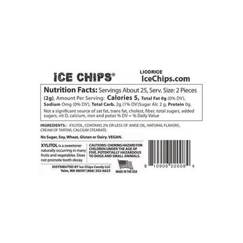 Ice Chips Candy, Hand Crafted Candy Tin Licorice, Licorice 1.76 oz