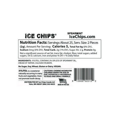 Ice Chips Candy, Hand Crafted Candy Tin Spearmint, 1.76 Oz Ice Chips Candy