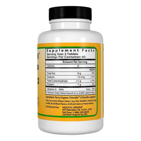 Healthy Origins, Organic Chlorella, 500 mg, 180 Tabs Healthy Origins