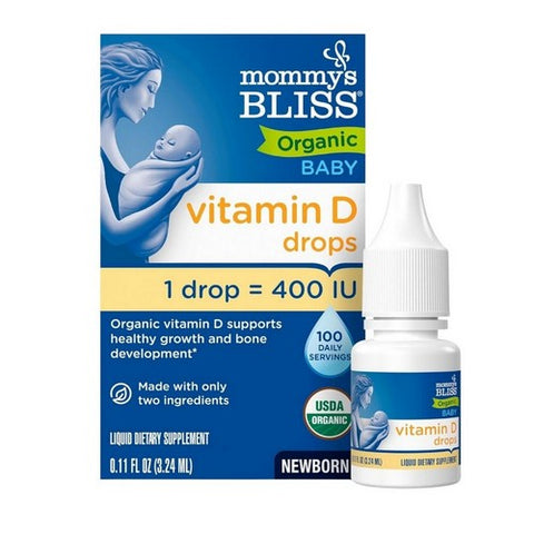 Baby Vitamin D Organic Drops Newborn Plus 0.11 Oz by Mommys bliss