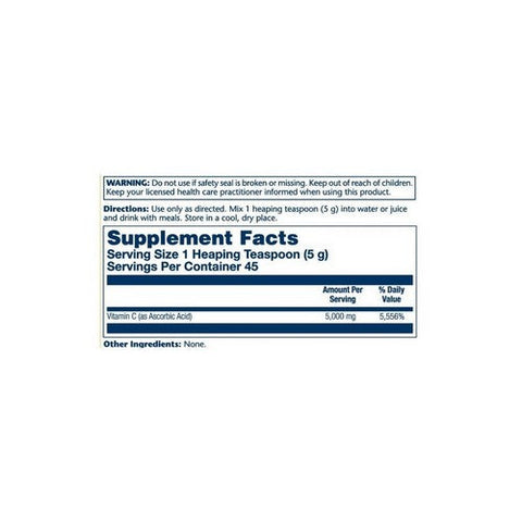 Solaray, Vitamin C Crystalline Non Acidic Powder, 5000 mg, Unflavored 6 X 8 Oz Solaray
