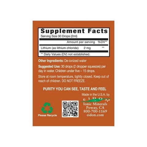 Eidon Ionic Minerals, Lithium Concentrate, 2 Oz