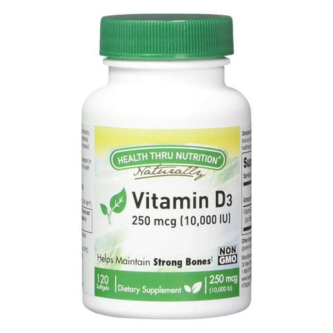 Vitamin D3 In Oraginc Extra Virgin Olive Oil 120 Softgels by Health Thru Nutrition