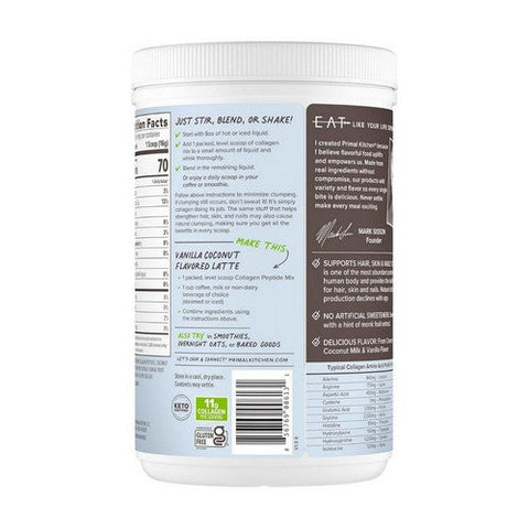 Primal Kitchen, Collagen Fuel Collagen Peptide Drink Mix Vanilla Coconut, 14.4 Oz