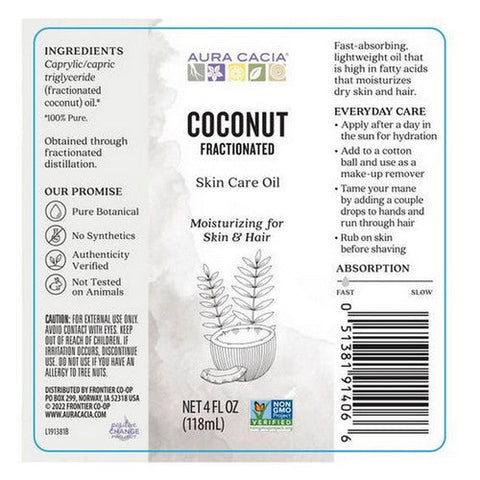 Aura Cacia, Coconut Fractionated Skin Care Oil, 4Oz Aura Cacia
