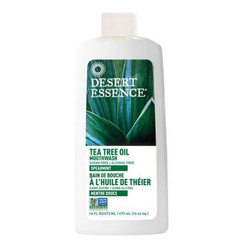 Desert Essence, Tea Tree Oil Mouthwash with Spearmint, 16 Oz Desert Essence