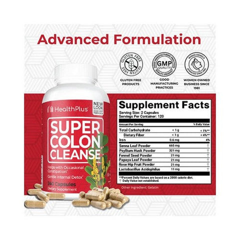 Health Plus, Super Colon Cleanse, 240 Caps Health Plus