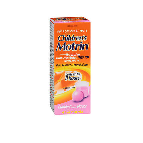 Motrin, Children'S Ibuprofen Oral Suspension Bubble Gum, 100 Mg, 4 Oz Motrin