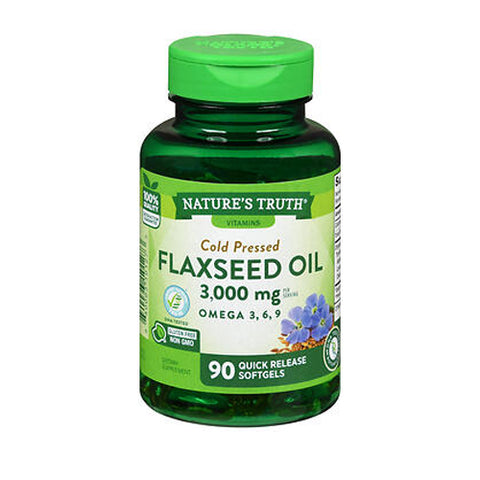 Flaxseed Oil Quick Release Softgels 90 Caps by Nature's Truth