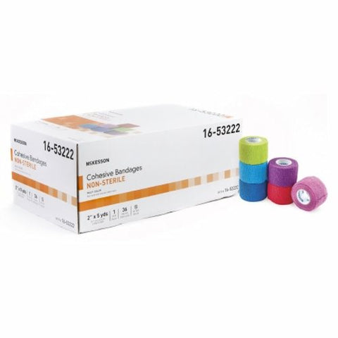 McKesson, Cohesive Bandage 2 Inch X 5 Yard Self-adherent Closure 16-53222, Count of 1 McKesson