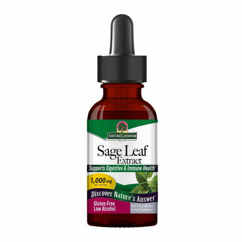 Nature's Answer, Sage Leaf Extract Low Alcohol, 1000 Mg, 1 Oz Nature's Answer