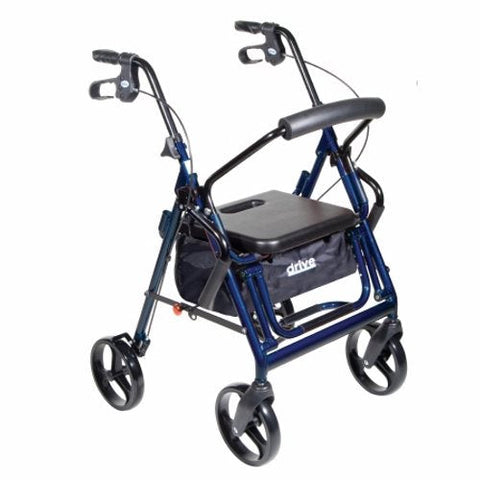 Drive Medical, 4 Wheel Rollator drive Duet Black Folding Aluminum Frame, Count of 1 Drive Medical