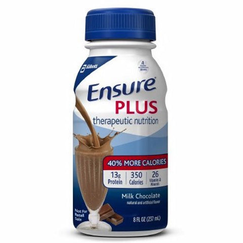 Oral Supplement Ensure  Plus Chocolate Flavor 8 oz. Container Bottle Ready to Use 8 Oz by Abbott Nutrition