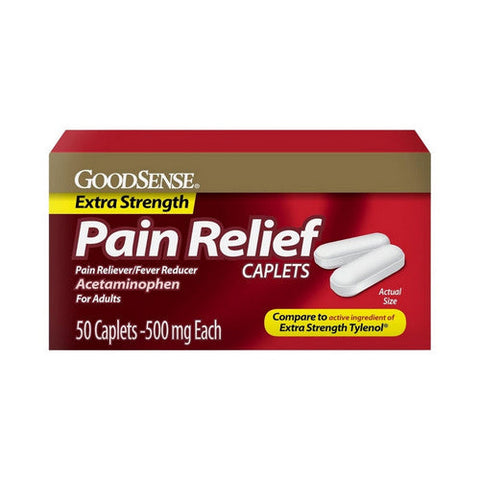 Good Sense, Extra Strength Pain Relief Acetaminophen, 500 Mg, 50 Caplets Good Sense