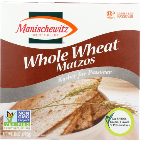 Manischewitz, Matzo Whl Wheat, Case of 24 X 10 Oz Manischewitz