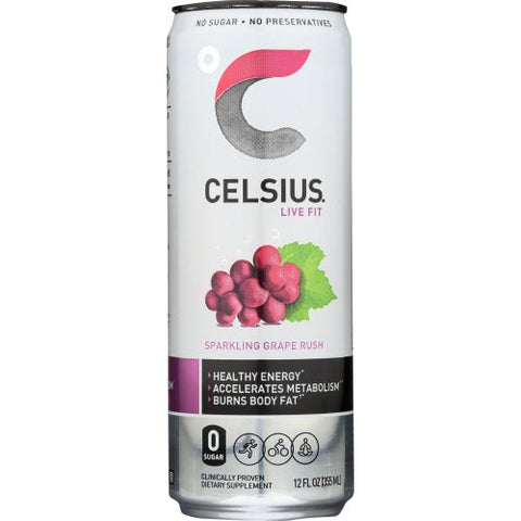 Enrgy Drnk Sprkl Grape Rs Case of 12 X 12 Oz by Celsius