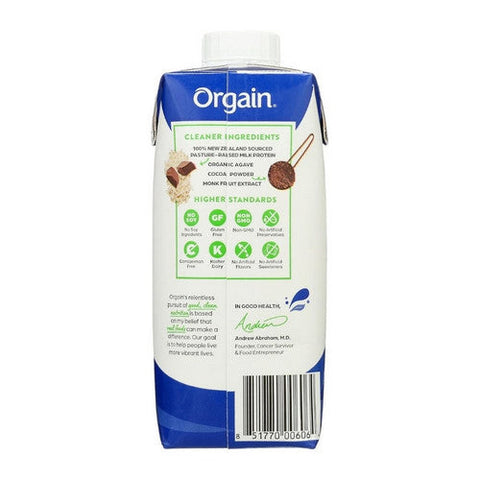 Orgain, Whey Protein Shake Chocolate Fudge, 11 Oz(Case Of 12)