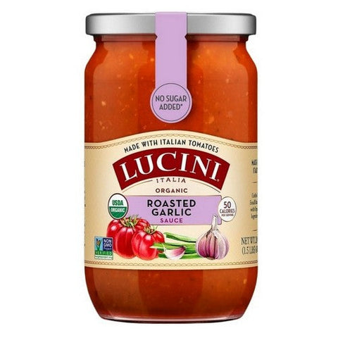 Lucini, Tuscan Marinara With Roasted Garlic Tomato Sauce, 24 Oz(Case Of 6) Lucini