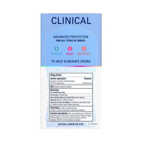 Secret, Clinical Strength Antiperspirant Clear Gel Completely Clean, 1.6 Oz Secret