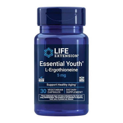 Life Extension, Essential Youth L-Ergothioneine, 5 mg, 30 Vegetarian Capsules Life Extension