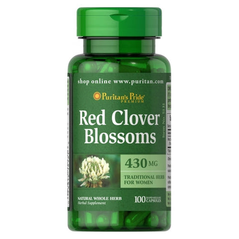 Puritan's Pride, Red Clover Blossoms, 430 mg, 100 Capsules Puritan's Pride