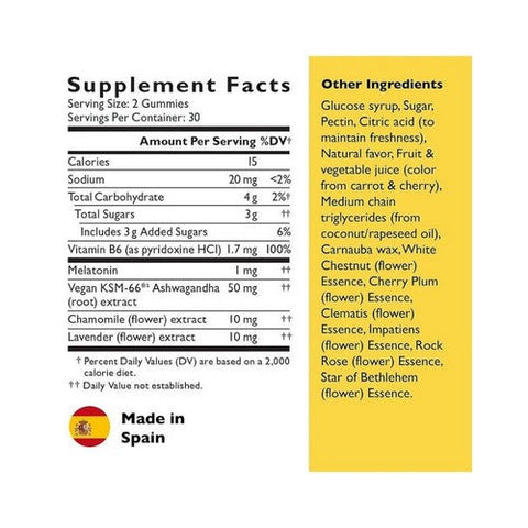 Bach, Rescue Plus Sleep And Stress Support Gummies Blueberry, 60 Gummies