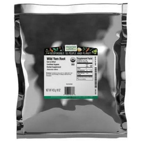 Frontier Coop, Organic Wild Yam Root Cut & Sifted, 1 Lb