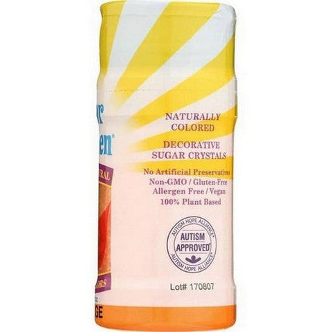 Color Garden, Orange Natural Sugar Crystals, 3 Oz
