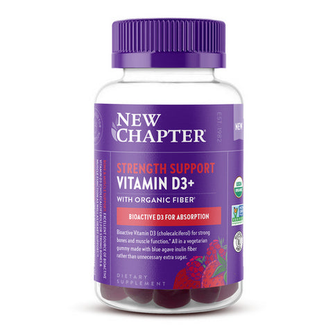 Strength Support Vitamin D3 Plus Mixed Berry 60 Count by New Chapter