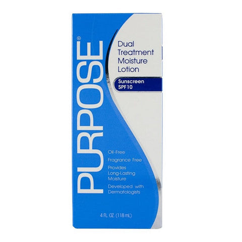 Purpose, Dual Treatment Moisture Lotion Spf 10, 4 Oz Purpose