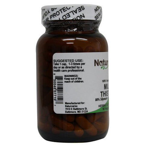 Naturverse, Milk Thistle Powder Capsules Standardized, 90 VegCaps Naturverse