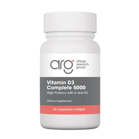 Vitamin D3 Complete High Potency D with A And K2 60 Softgels by Nutricology/ Allergy Research Group