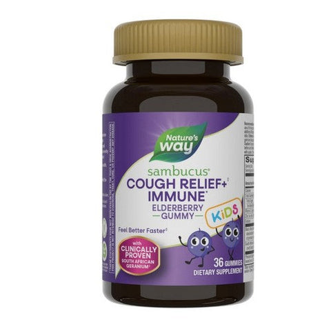 Sambucus, Sambucus Kids Cough Relief + Immune Elderberry Gummies, 36 Count Sambucus