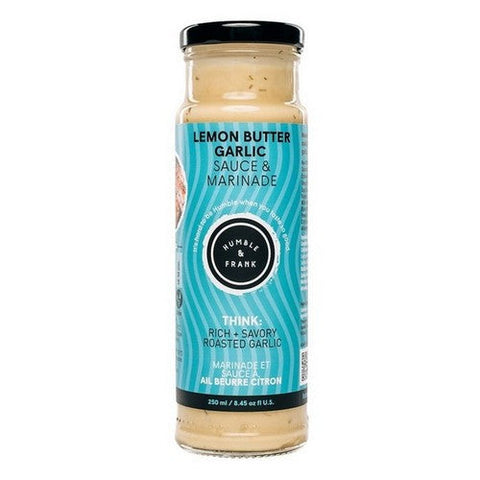 Humble And Frank Foods, Lemon Butter Garlic Sauce And Marinade, 8.45 Oz(Case Of 6) Humble And Frank Foods
