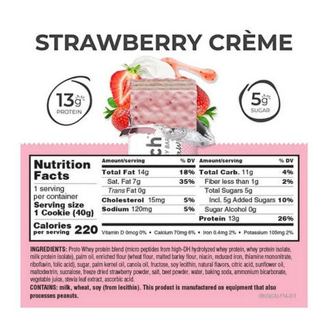 Power Crunch, Strawberry Creme Protein Bar, 1.4 Oz(Case Of 12) Power Crunch