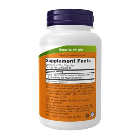 Now Foods, Turkey Tail, 500 mg, 90 VegCaps Now Foods