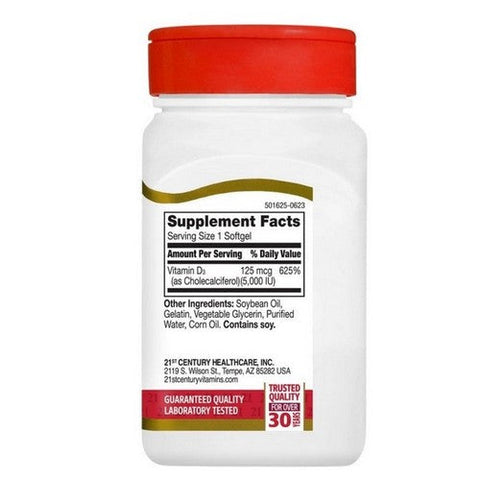 21st Century, Vitamin 400 IU, 125 Mcg, 110 Softgels 21st Century