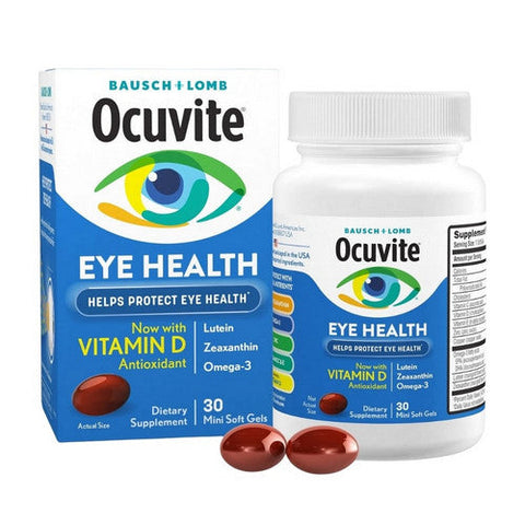 Bausch + Lomb, Ocuvite Eye Health Mini Soft Gels, 30 Count Bausch + Lomb