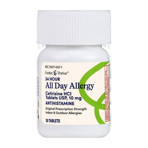 Foster And Thrive, All Day Allergy Cetirizine Hcl, 10 Mg, 30 Tabs Foster And Thrive