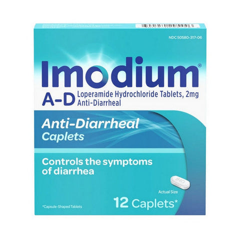 Imodium, A-D Loperamide Hydrochloride Anti-Diarrheal Caplets, 12 Capsules Imodium