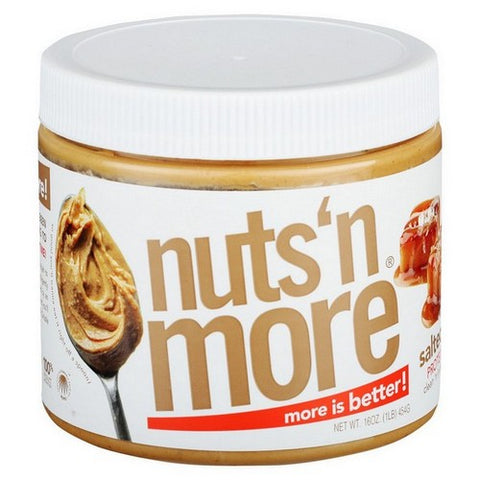 High Protein Peanut Spread Salted Caramel 16 Oz (Case Of 6) by Nuts N More