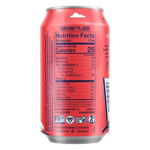 Health-Ade, Sun Sip Strawberry Vanilla Soda, 11.5 Oz (Case Of 12) Health-Ade