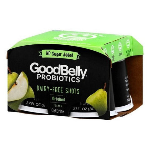Good Belly, Original Probiotics Straightshot Dairy Free Oat Drink, 2.7 Oz X 4 Count (Case Of 6) Good Belly